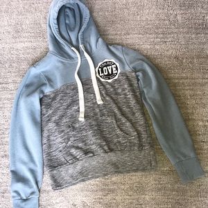 Love sweatshirt with pocket and hood